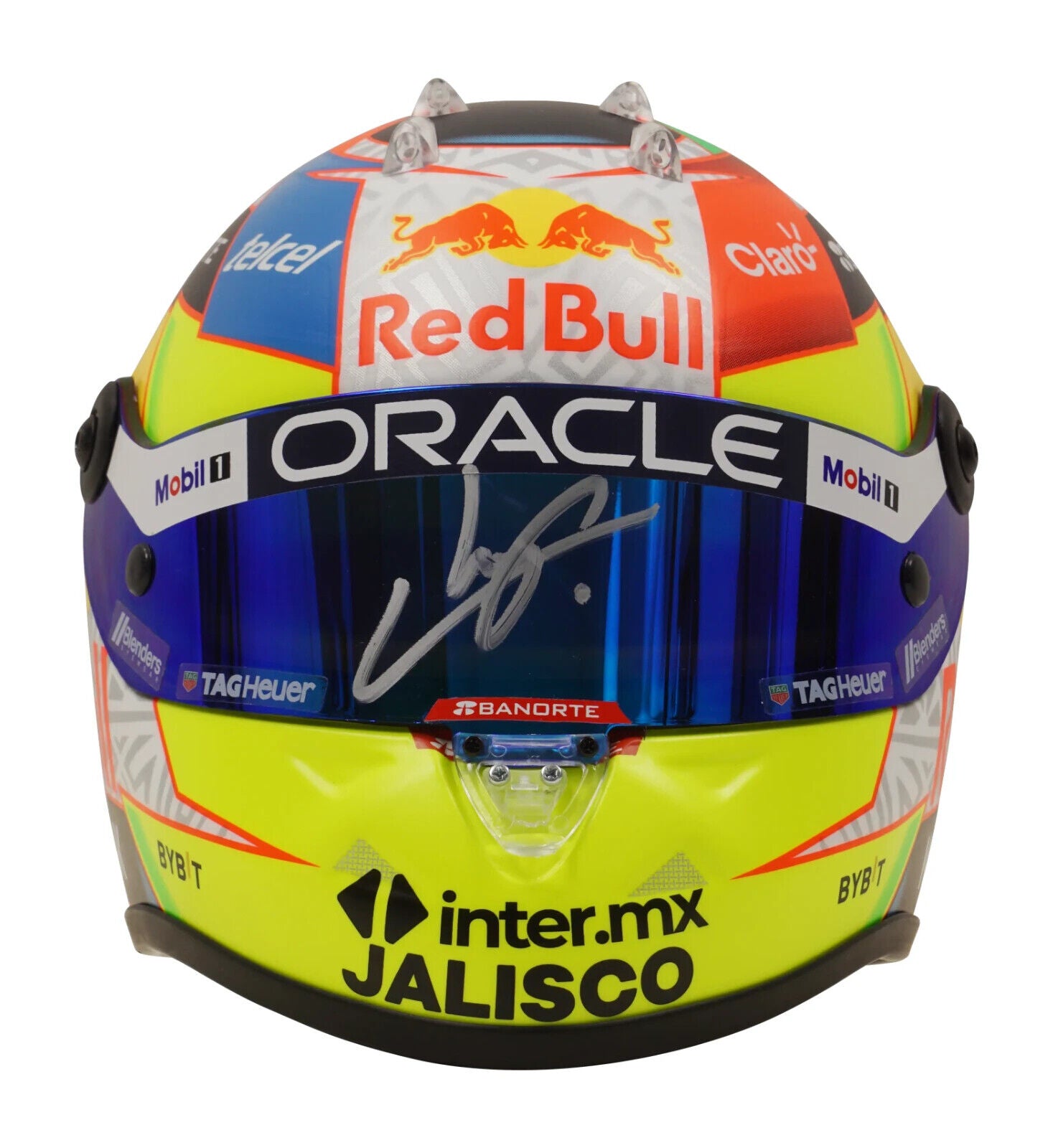Sergio Perez Signed 2023 Formula 1 RedBull Helmet 1:2 Scale with Beckett COA
